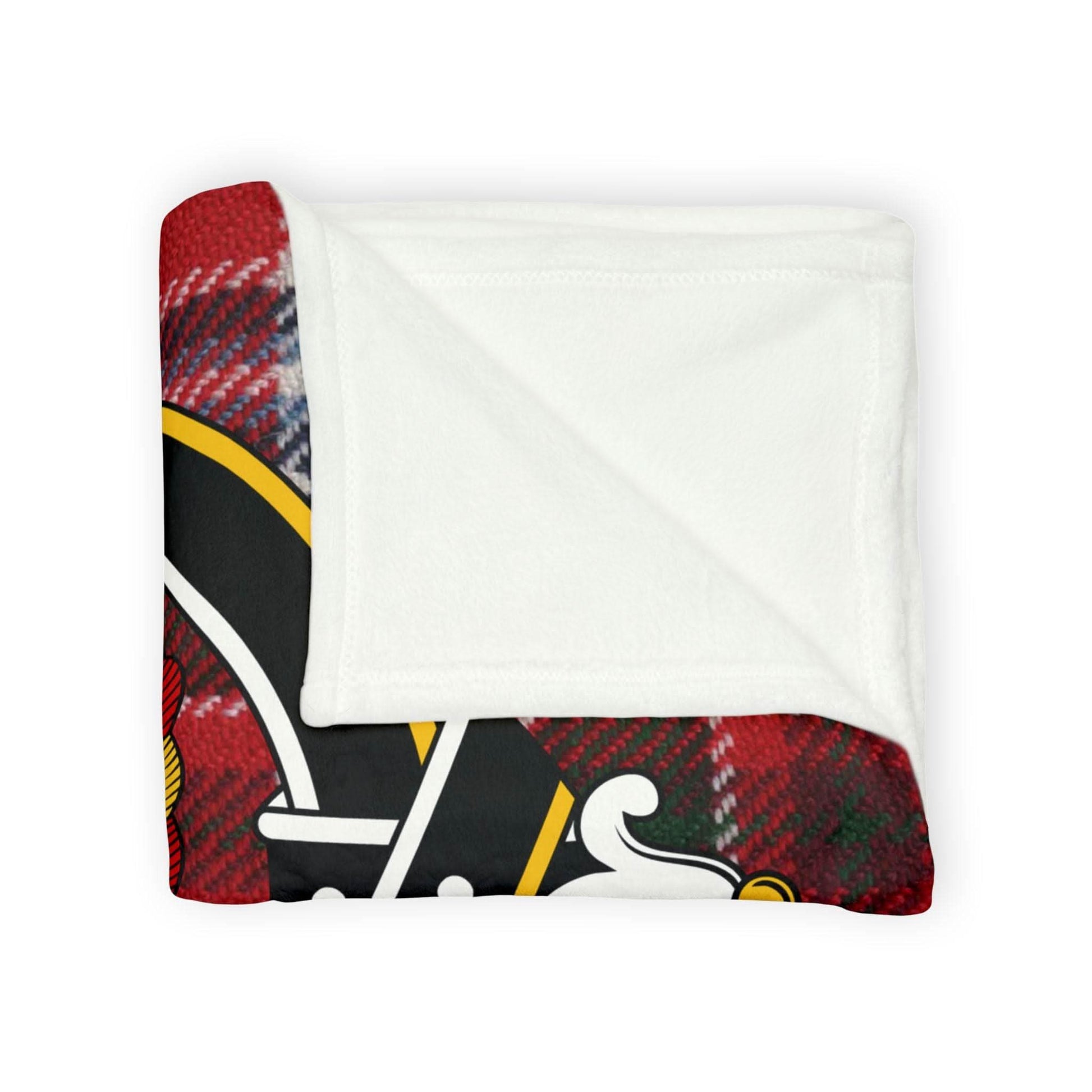MacBainClan Tartan Blanket – Scottish Crest Throw, Soft & Cozy - Celtic Ancestry Gifts
