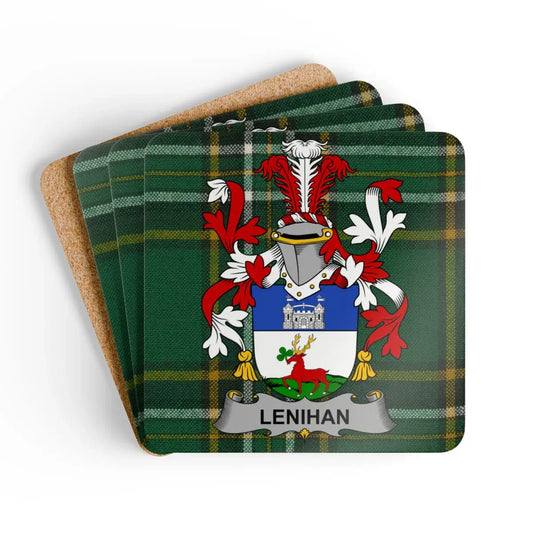 Lenihan Family Crest Tartan Coasters product