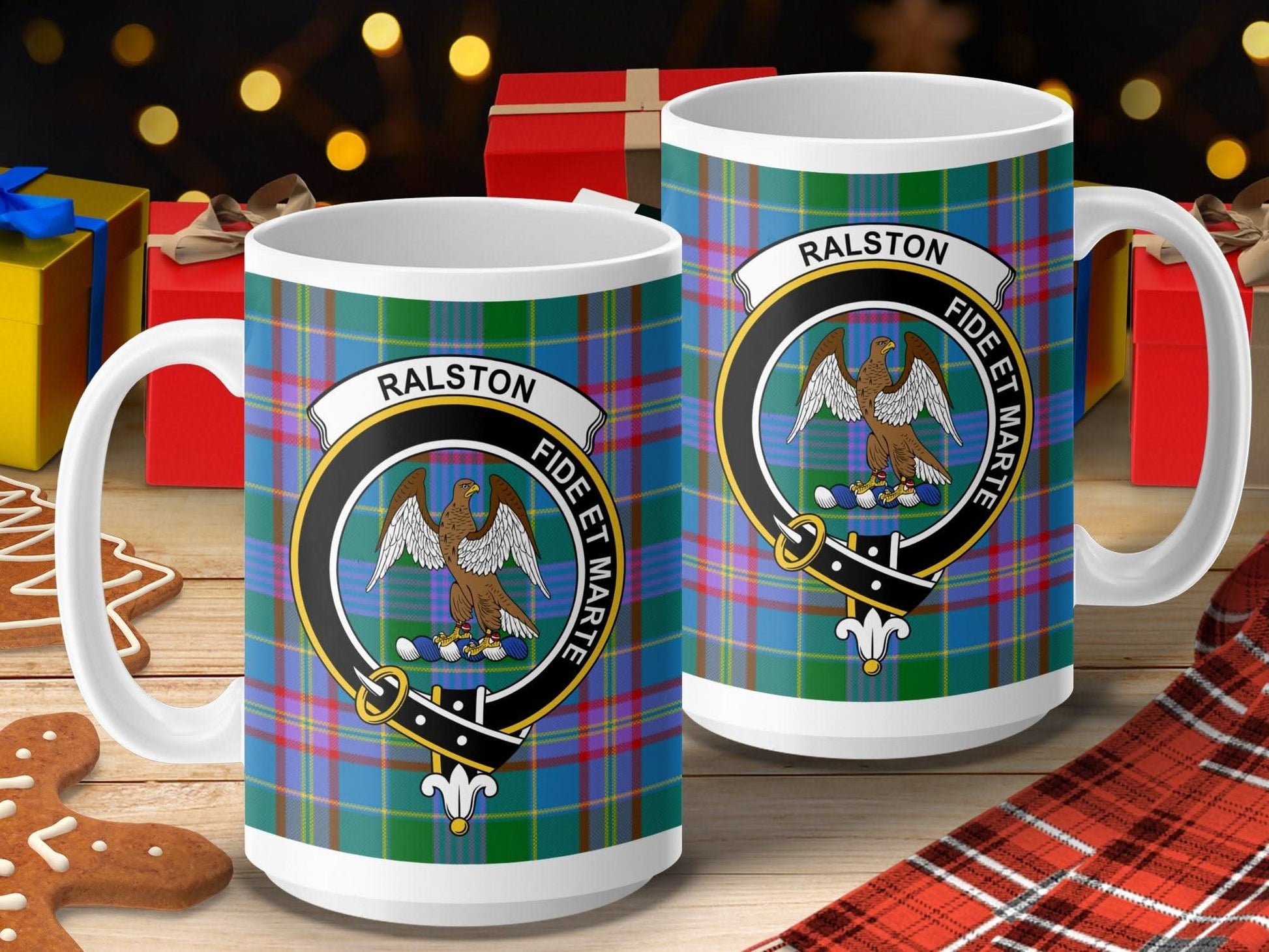 Ralston Fide Et Marte Plaid Design Mug product type