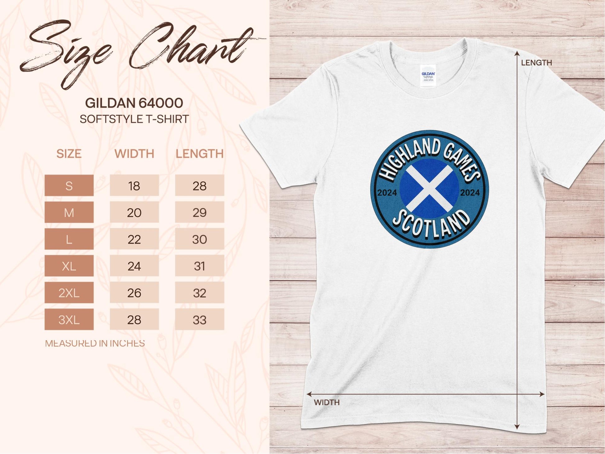 Highland Games Scotland 2024 Logo Design T-Shirt - Living Stone Gifts