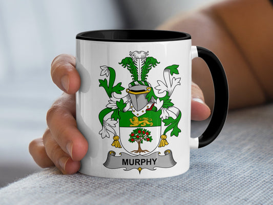 Murphy Family Crest Coat of Arms Novelty Coffee Mug - Living Stone Gifts