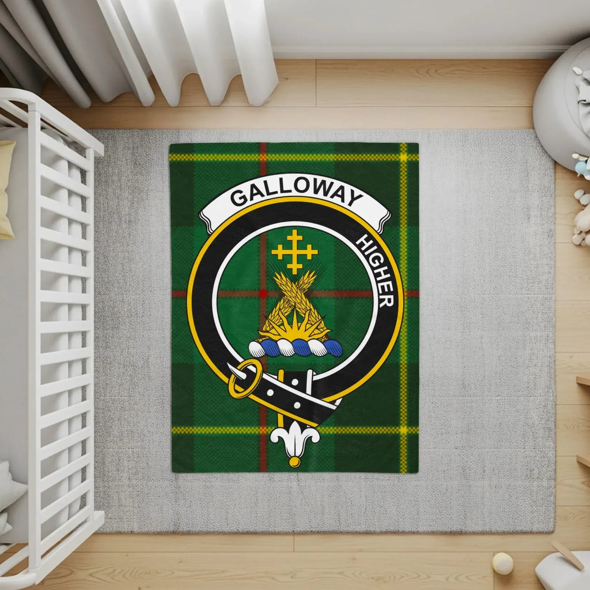 Galloway Higher Crest Emblem Home Area Rug product