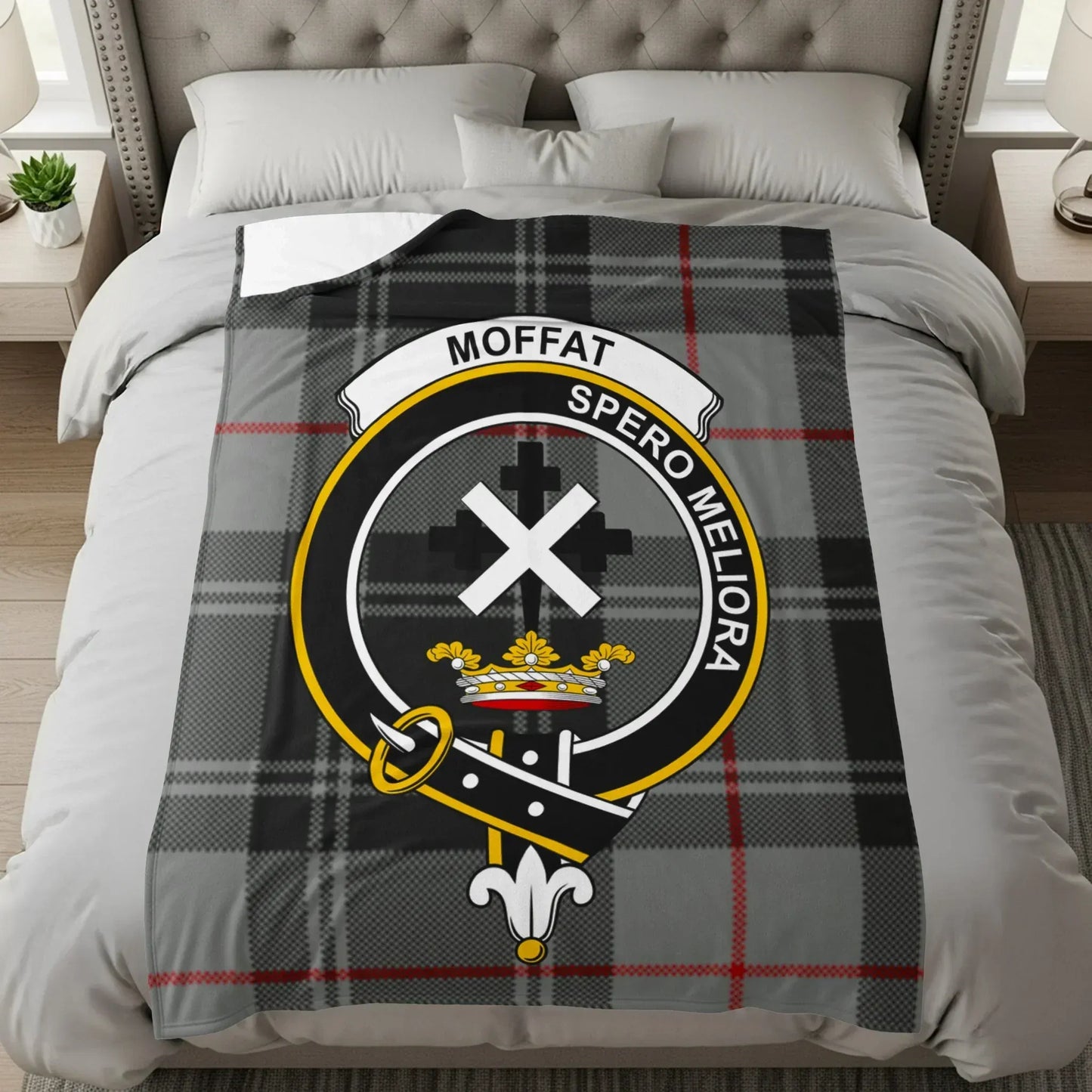 Moffat Spero Meliora Crest Plaid Bed Blanket product
