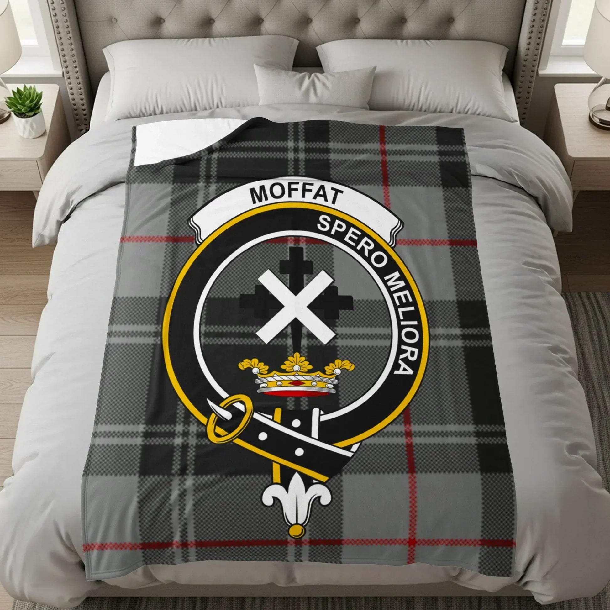 Moffat Spero Meliora Crest Plaid Bed Blanket product