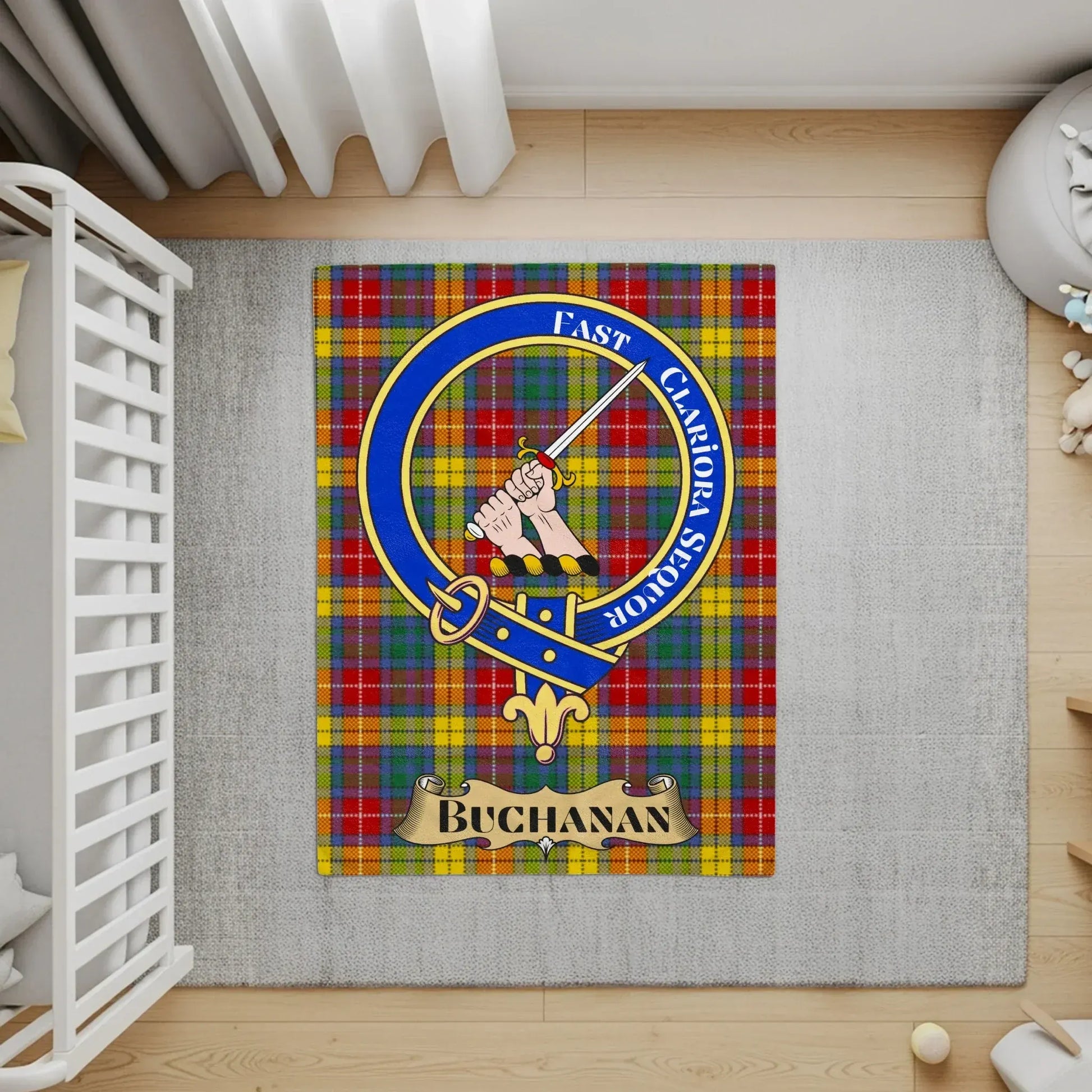 Buchanan Family Crest Customizable Tartan Rug product