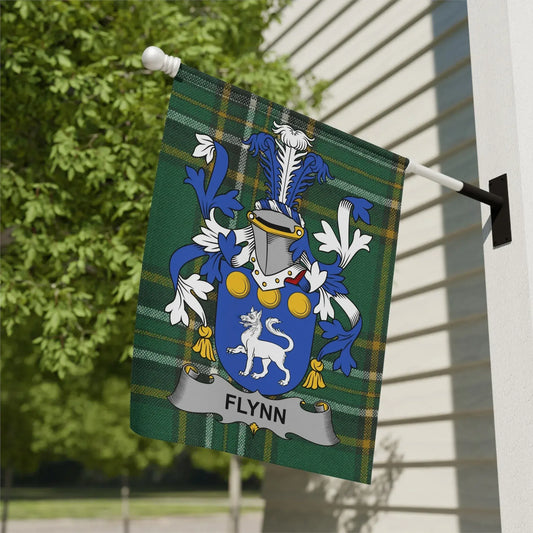 Flynn Family Crest Coat of Arms Garden Flag product