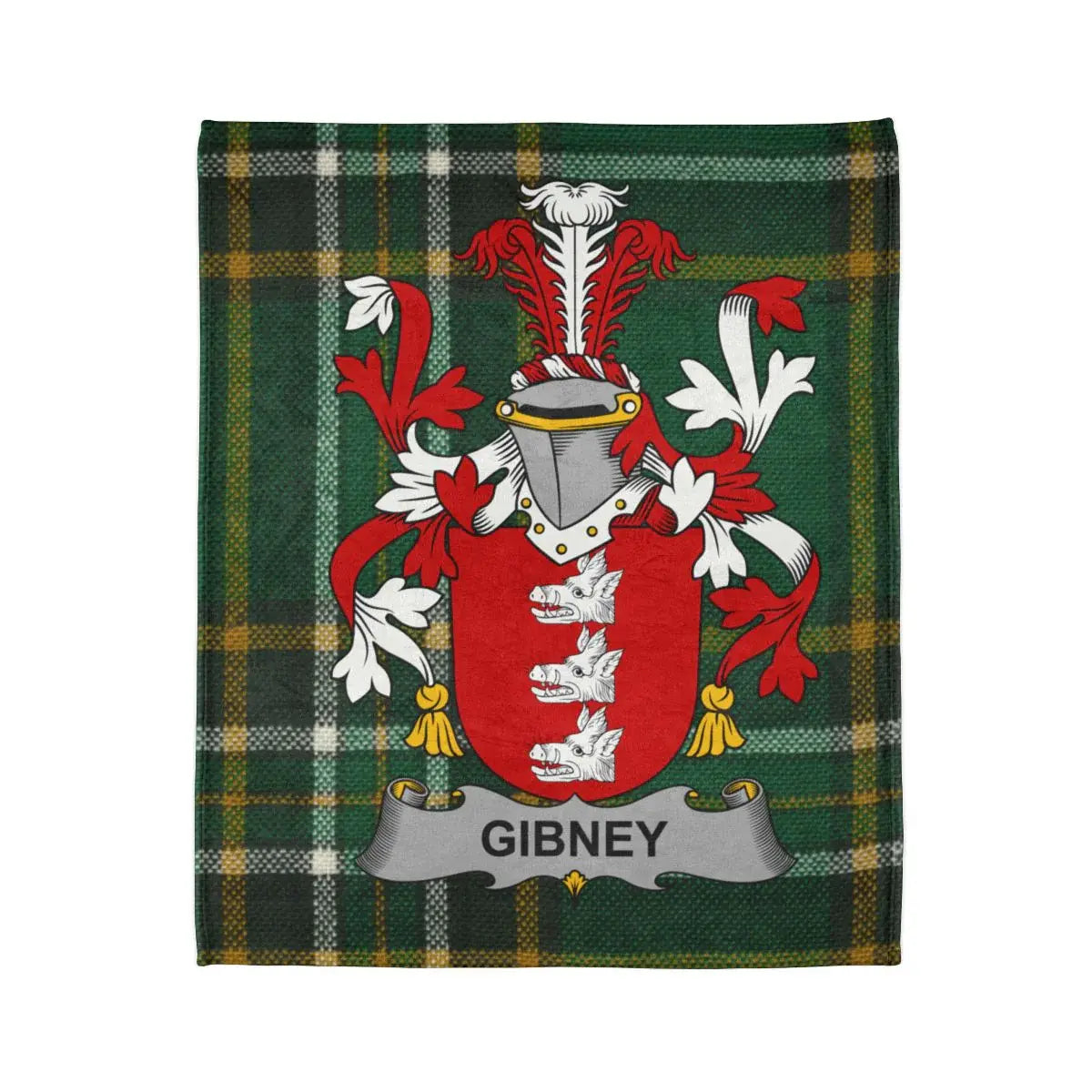 Family Crest Plaid Background Throw Blanket product