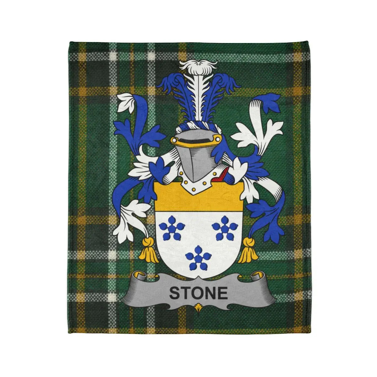 Stone Family Crest Plaid Pattern Blanket product