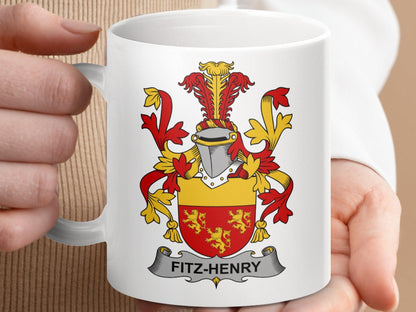 Fitzgerald Surname Irish Family Crest Mug - Celtic Ancestry Gifts