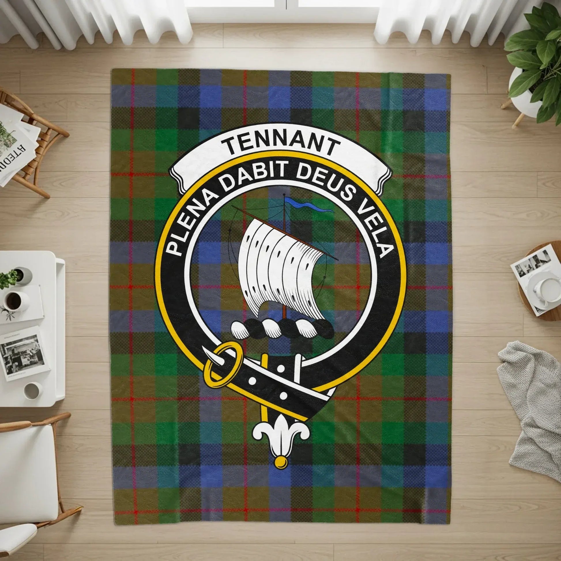 Tennant Clan Tartan Plaid Pattern Rug Product