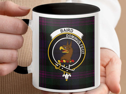 Baird Dominus Fecit Family Crest Mug - Living Stone Gifts