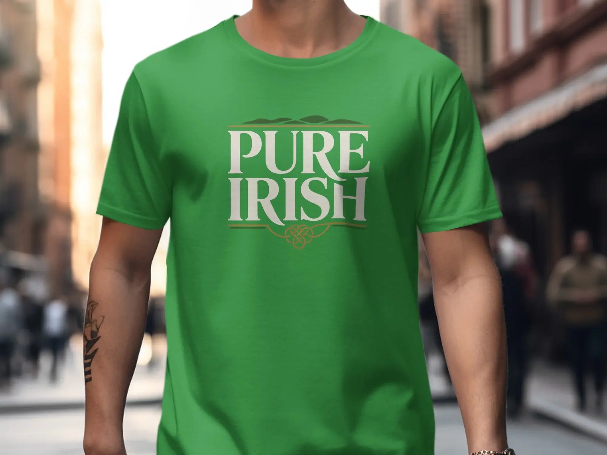 Pure Irish Green T-Shirt for St. Patrick's Day Fun