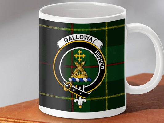 Galloway Emblem and Tartan Print Coffee Mug product