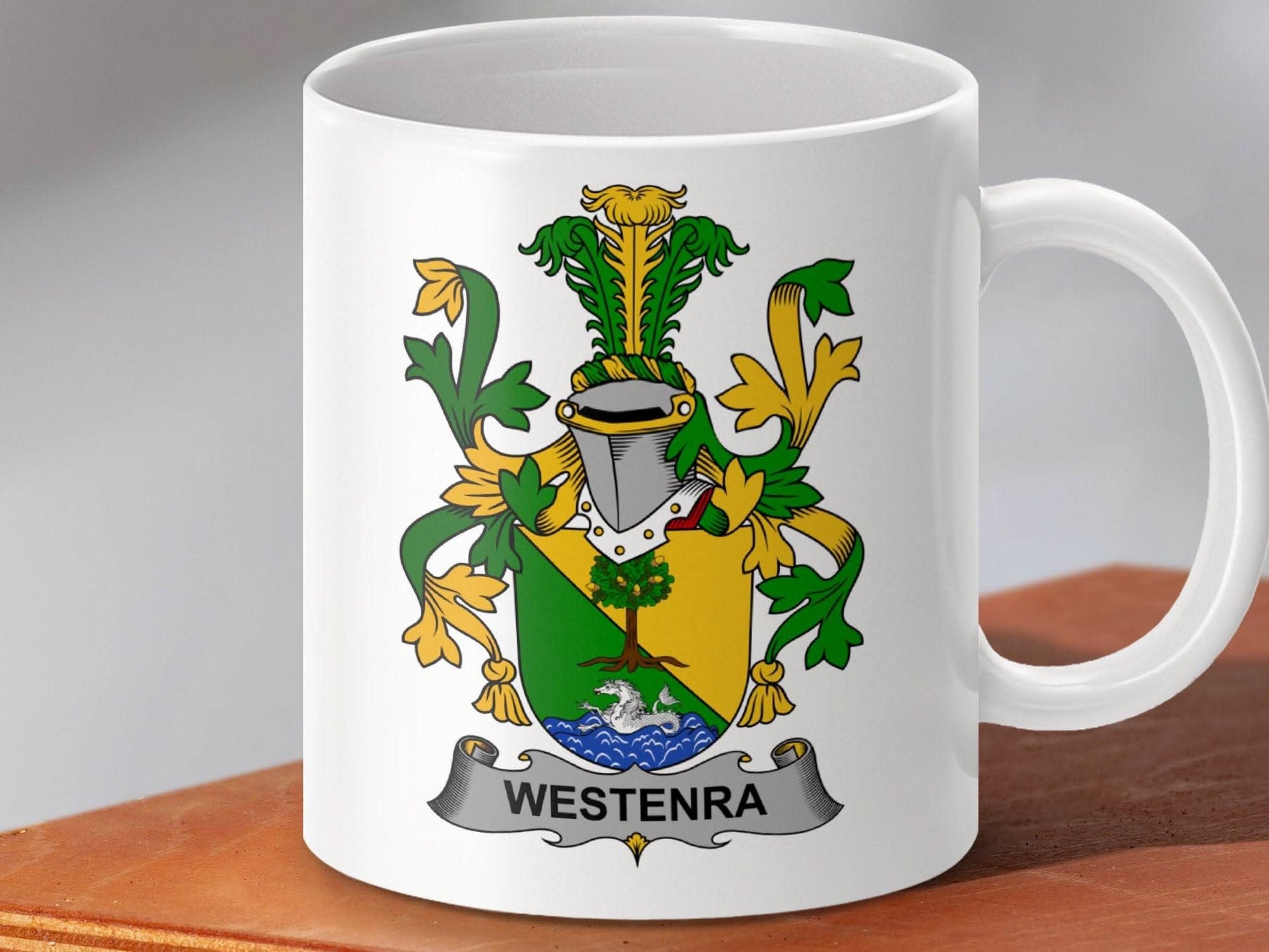 Westenra Family Crest Mug - Celtic Ancestry Gifts