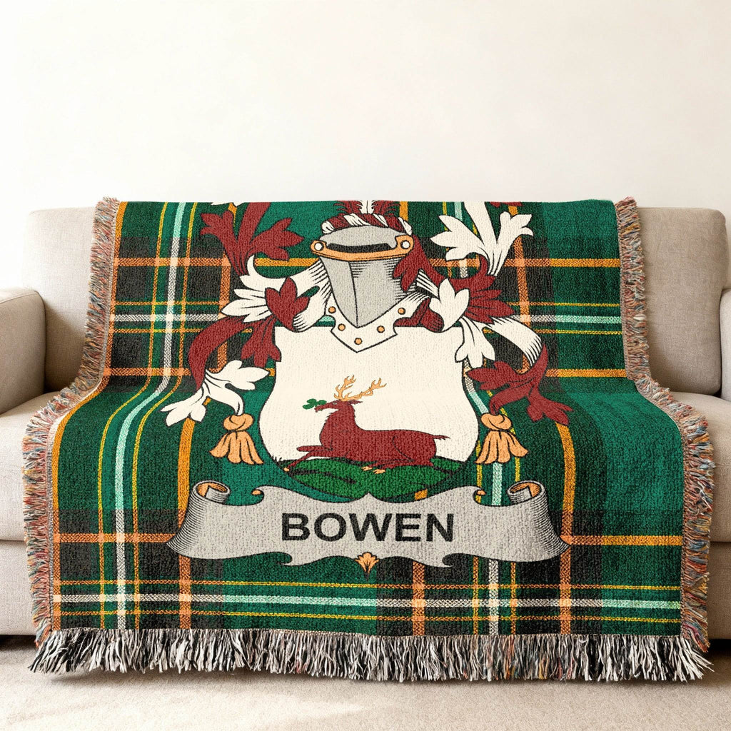 Bowen Crest Green Plaid Fringed Throw product type