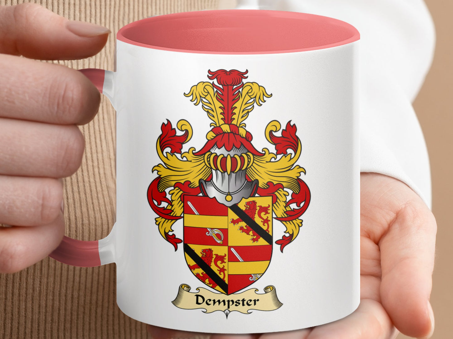 Clan Dempster Scottish Coat of Arms Accent Coffee Mug - Living Stone Gifts