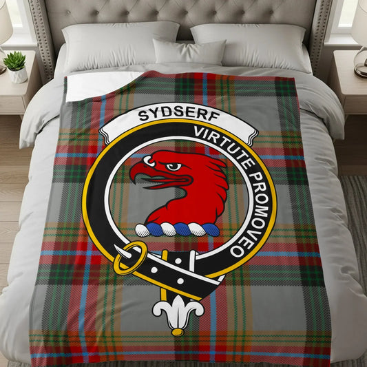 Customizable Clan Crest Tartan Throw Blanket product