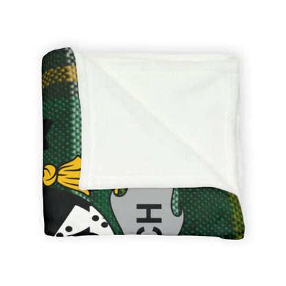 Cozy Green and White Patterned Blanket product