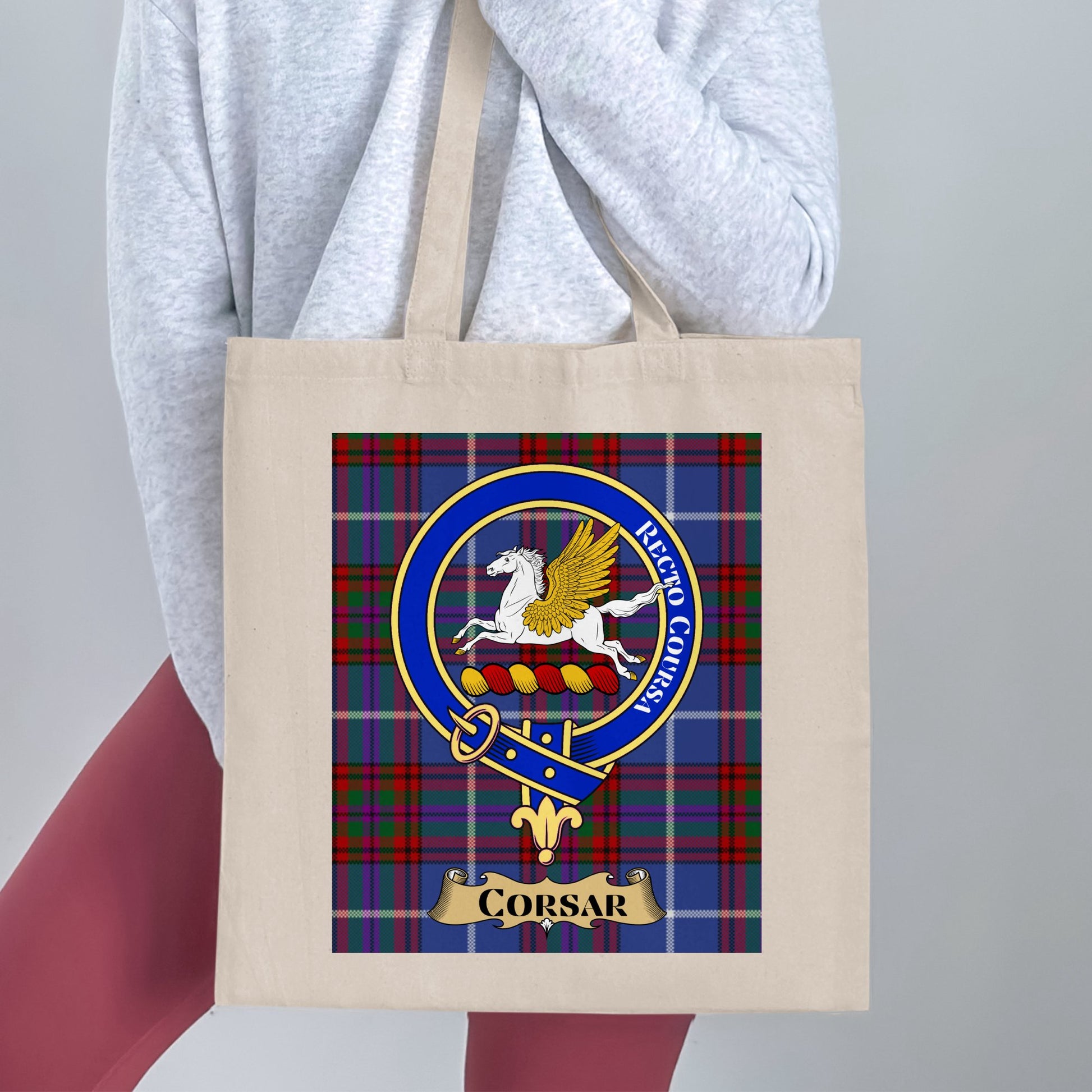 Corsar Recto Corsa Scottish Tartan Tote Bag - Living Stone Gifts