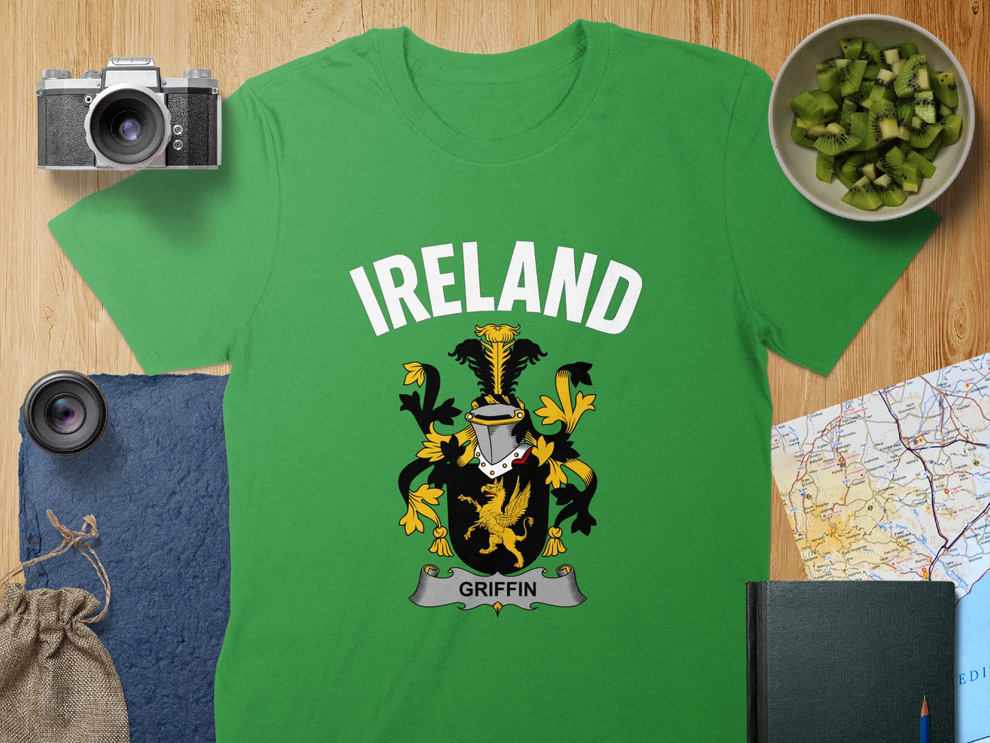 Ireland Griffin Family Crest Green T-Shirt