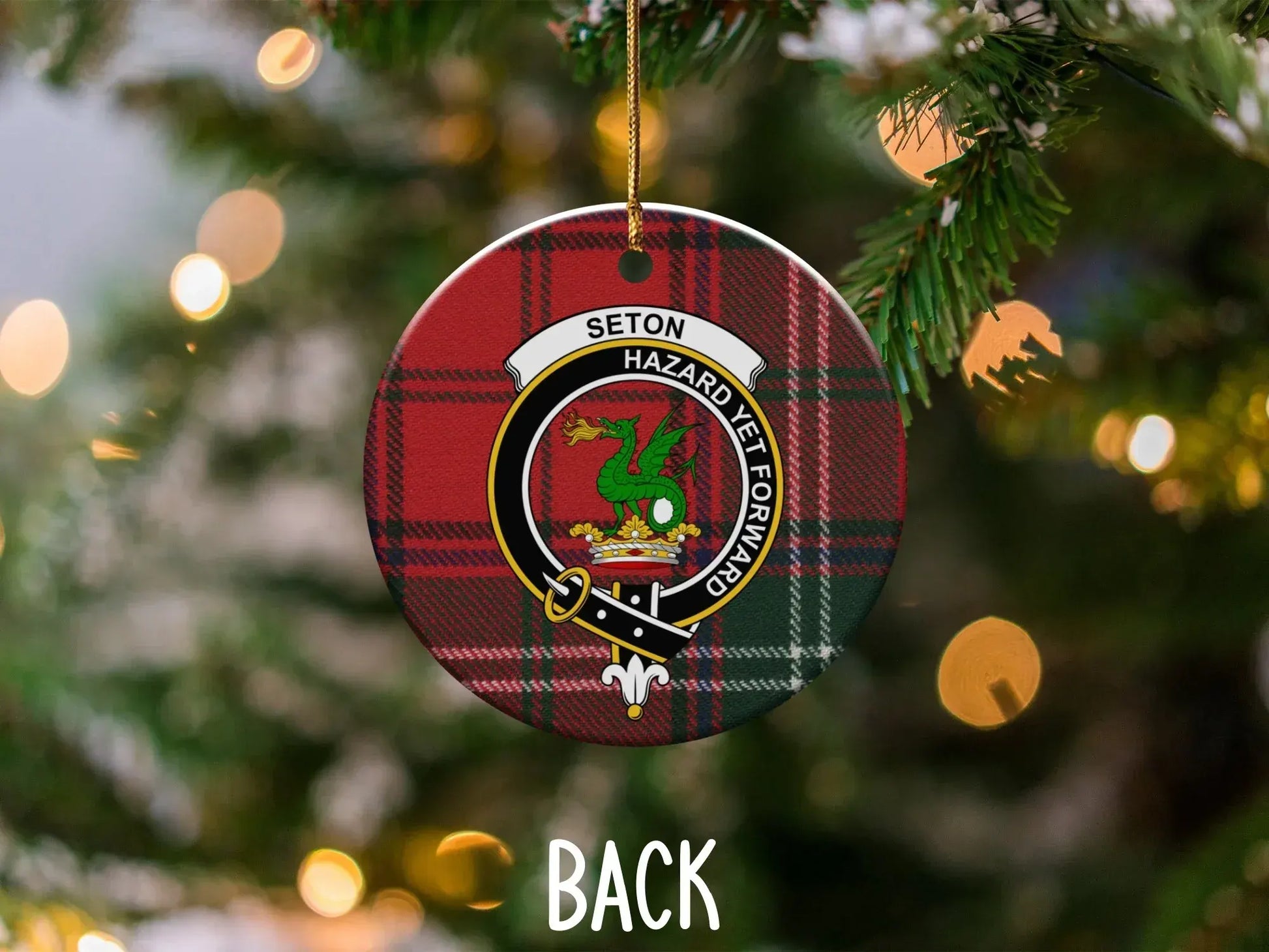 Seton Hazard Yet Forward Clan Crest Ornament product