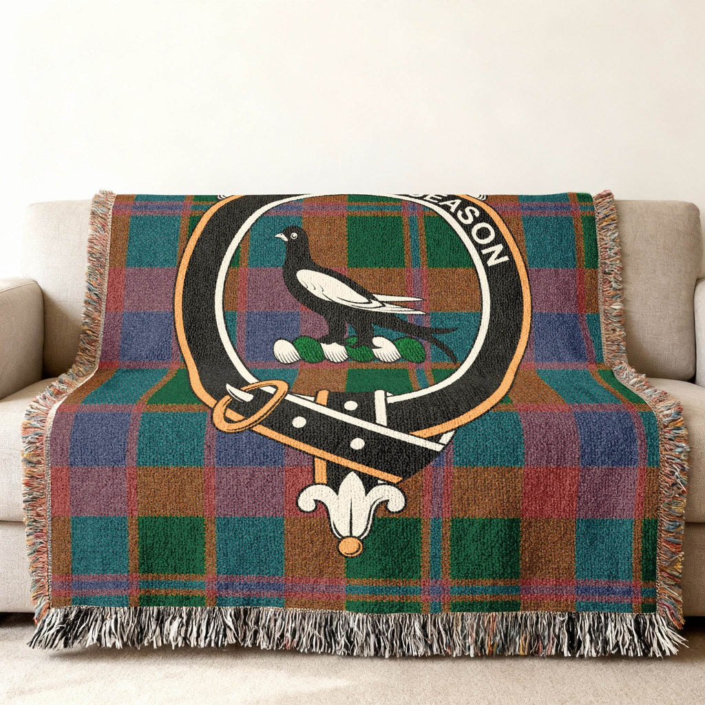 Crest with Bird Patterned Throw Blanket product