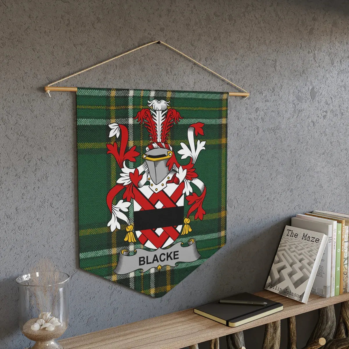 Elegant Family Crest Tartan Wall Hanging Product