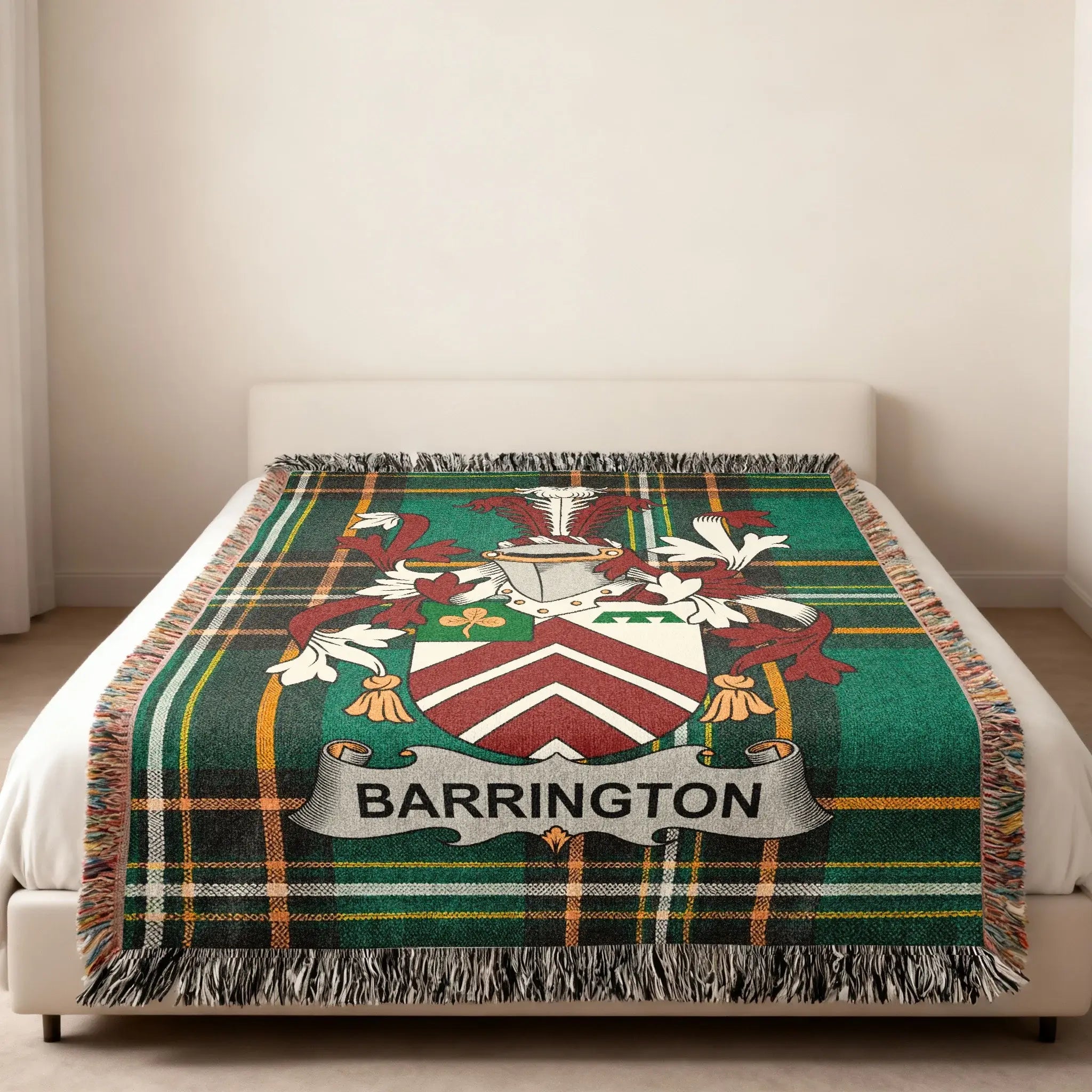 Barrington Family Crest Tartan Plaid Blanket product type