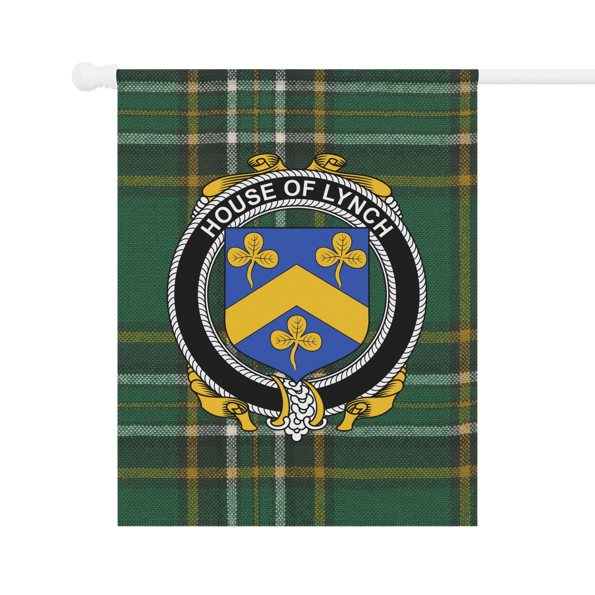 House of Lynch Green and Yellow Plaid Decorative Flag
