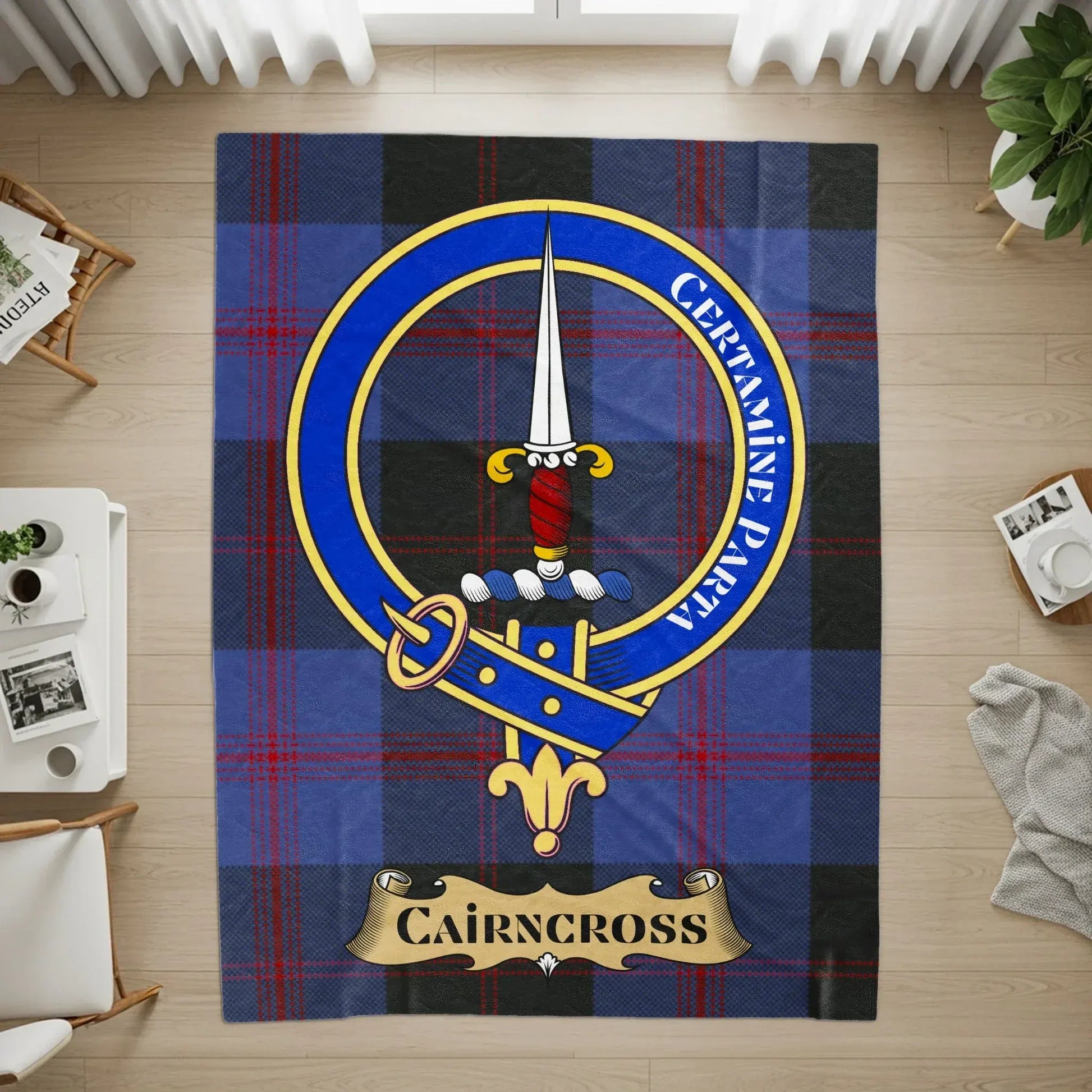 Clan Cairncross Scottish Tartan Pattern Area Rug product type