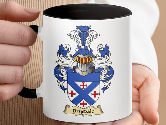 Clan Drysdale Scottish coat of arms coffee mug - Living Stone Gifts