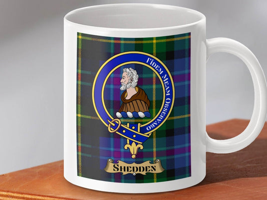 Shedden Family Crest Design Tartan Mug product