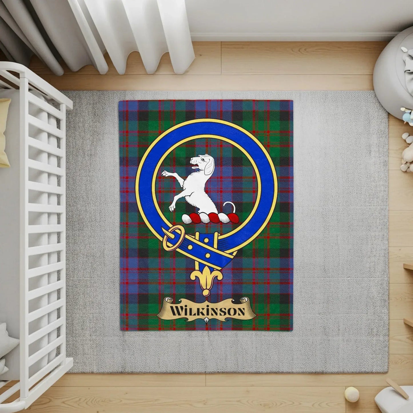 Personalized Wilkinson Family Crest Tartan Rug product