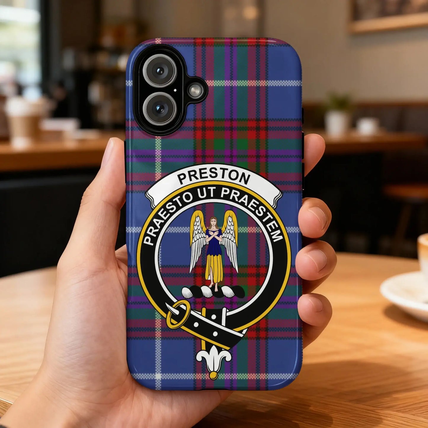 Preston Praesto Ut Praestem Tartan Pattern Phone Case