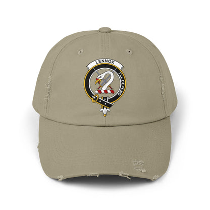 Lennox Clan Crest Scottish Distressed Baseball Cap - Celtic Ancestry Gifts