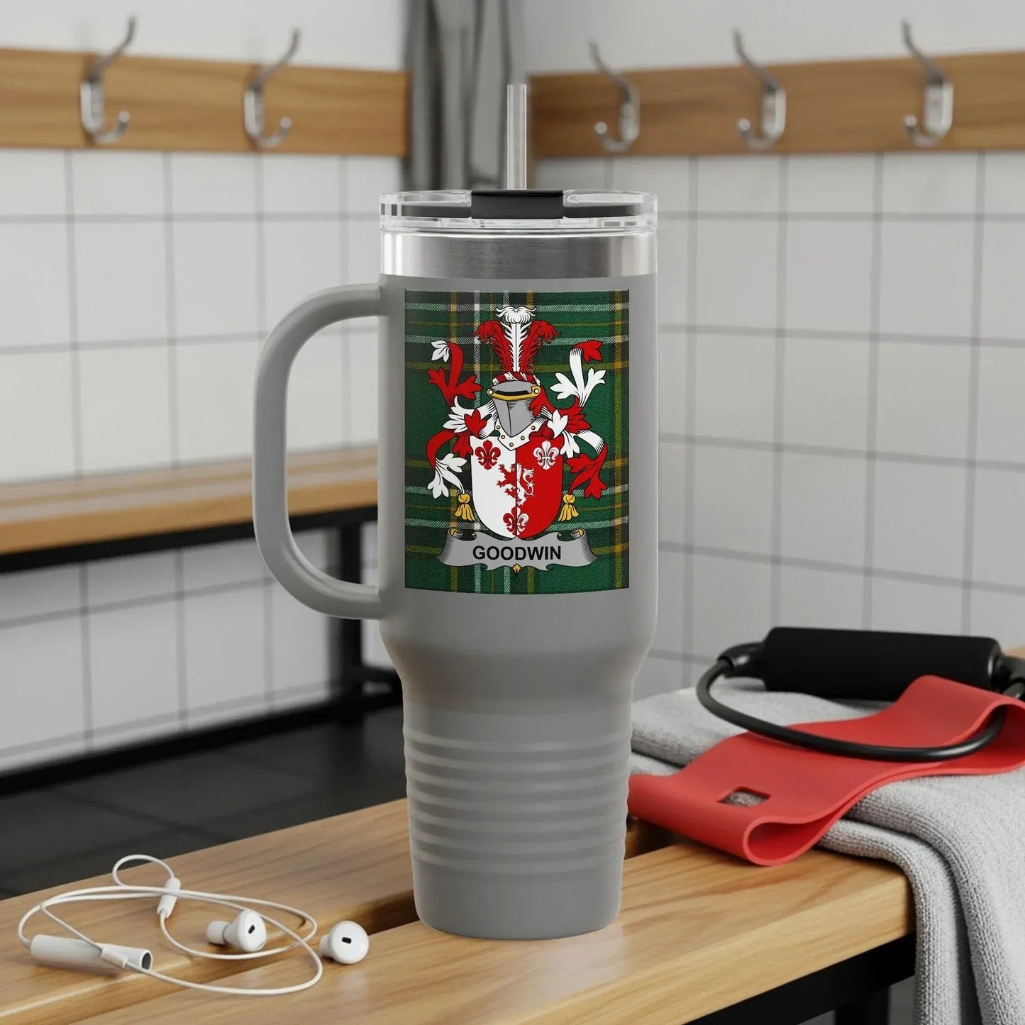 Personalized Family Crest Insulated Travel Mug product