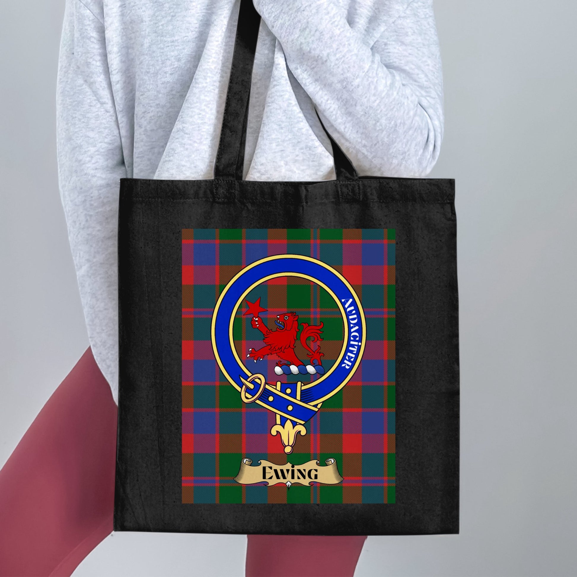 Ewing Clan Scottish Tartan Pattern Tote Bag - Living Stone Gifts