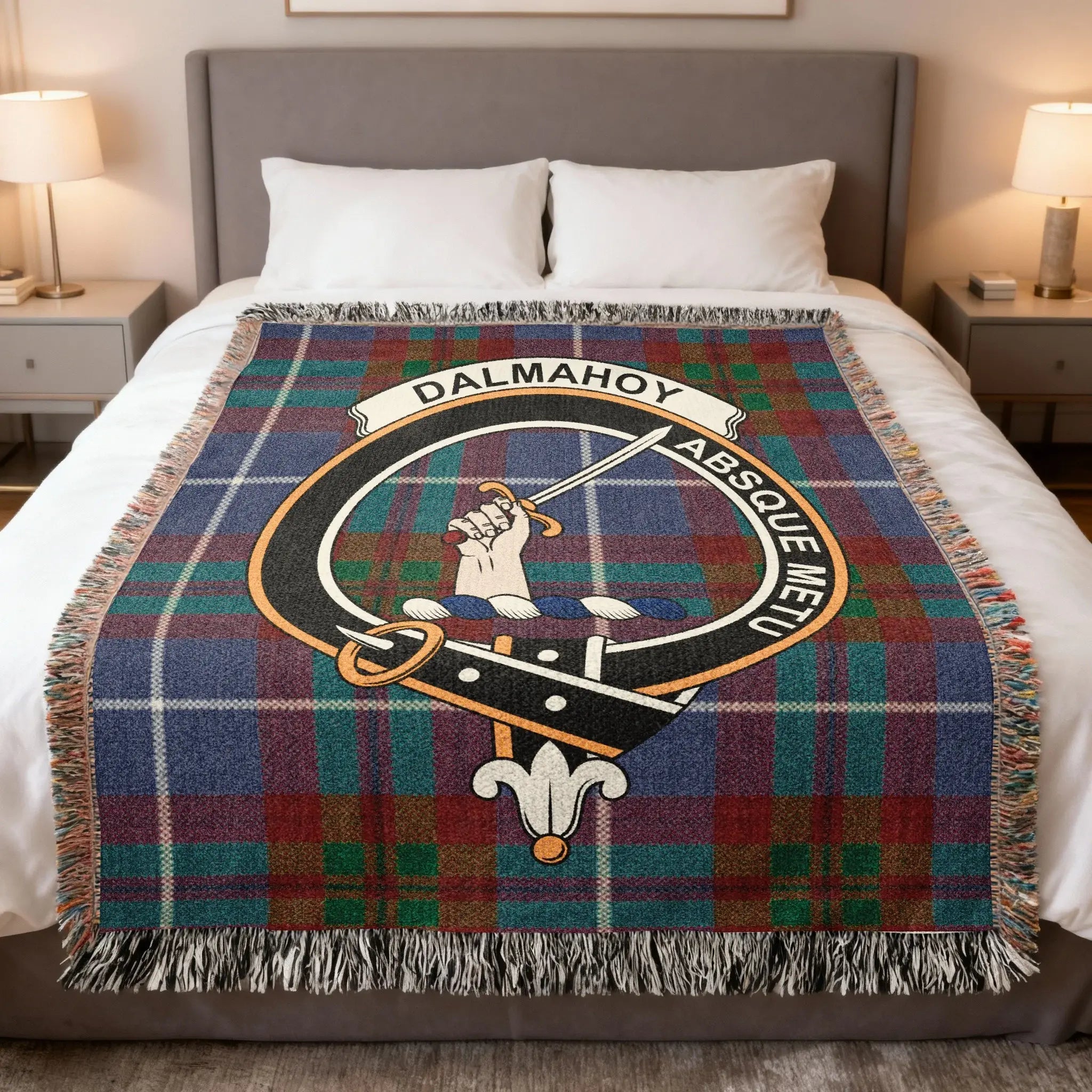 Dalmahoy Absque Metu Tartan Blanket Throw Blanket