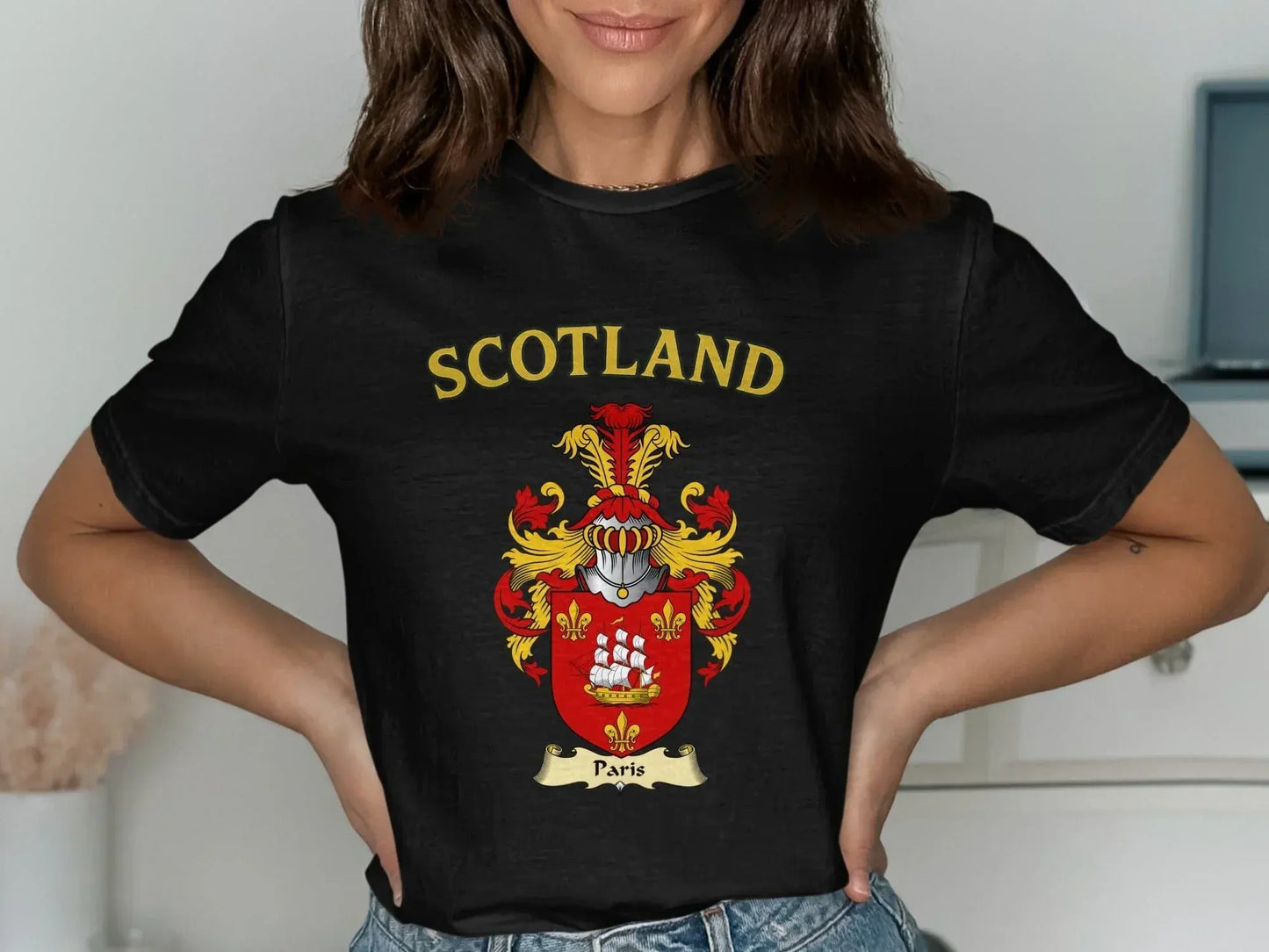 Scotland Paris Coat of Arms Crest Graphic T-Shirt product