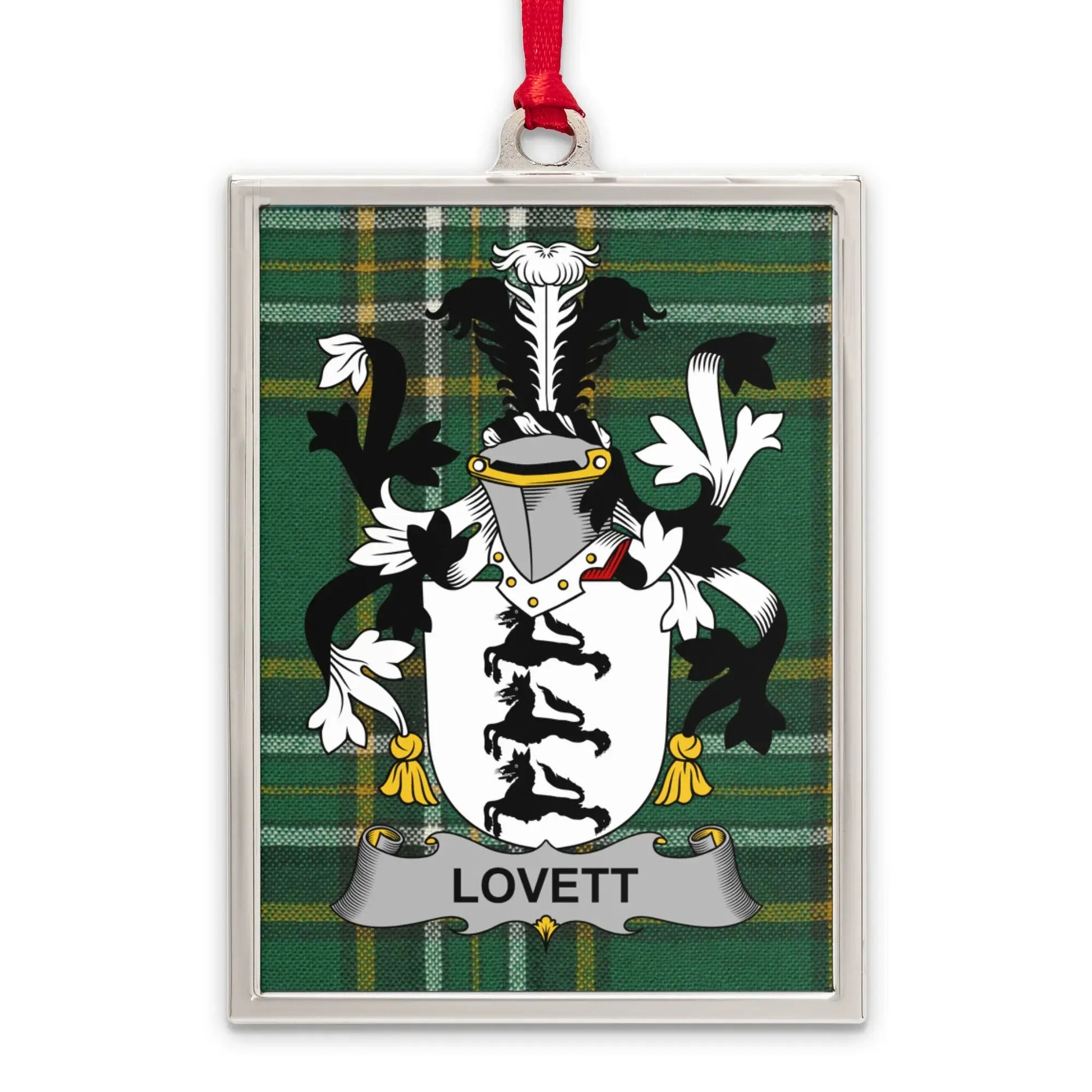 Lovett Family Crest Plaid Themed Decorative Product