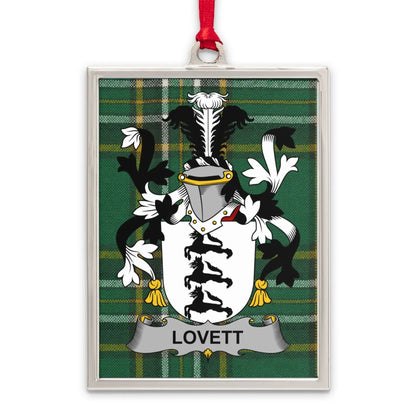 Lovett Family Crest Plaid Themed Decorative Product