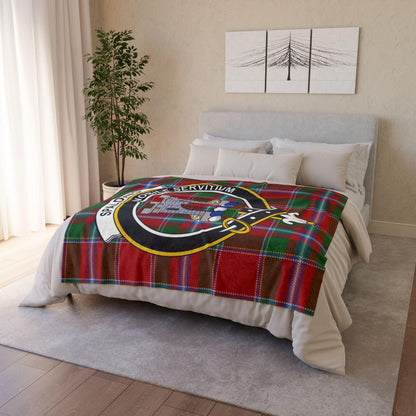 Spalding Clan Tartan Blanket – Scottish Crest Throw