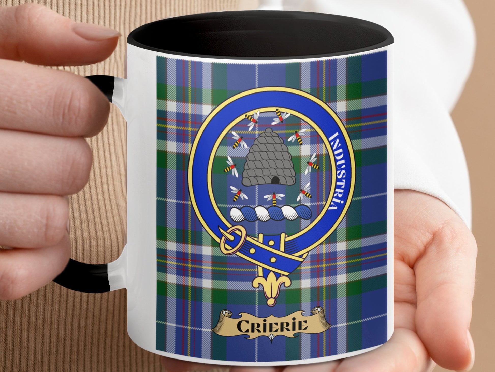 Clan Ferguson Crierie Scottish Tartan Crest Mug - Living Stone Gifts