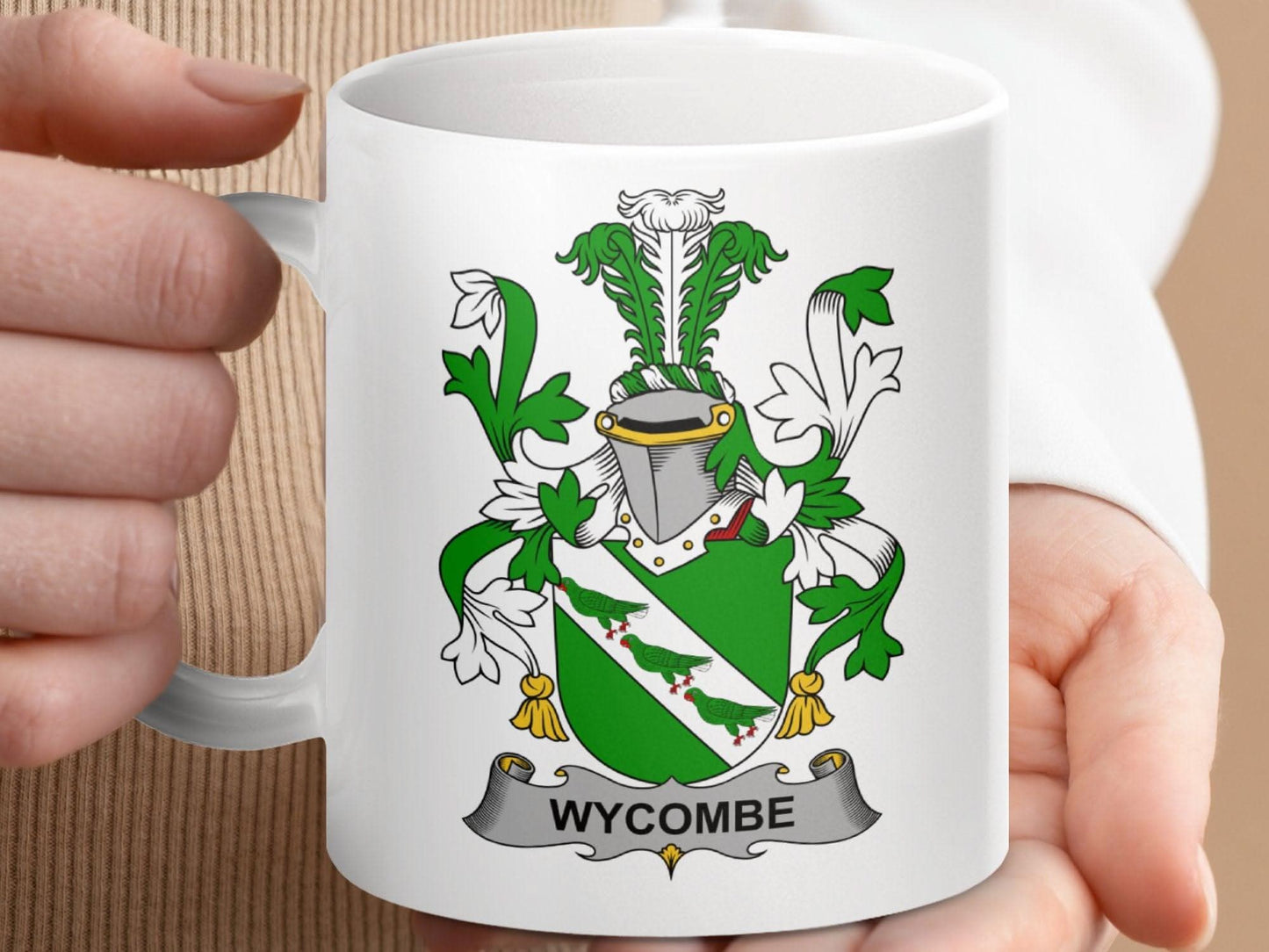 Wycombe Family Crest Design Full Color Mug - Celtic Ancestry Gifts