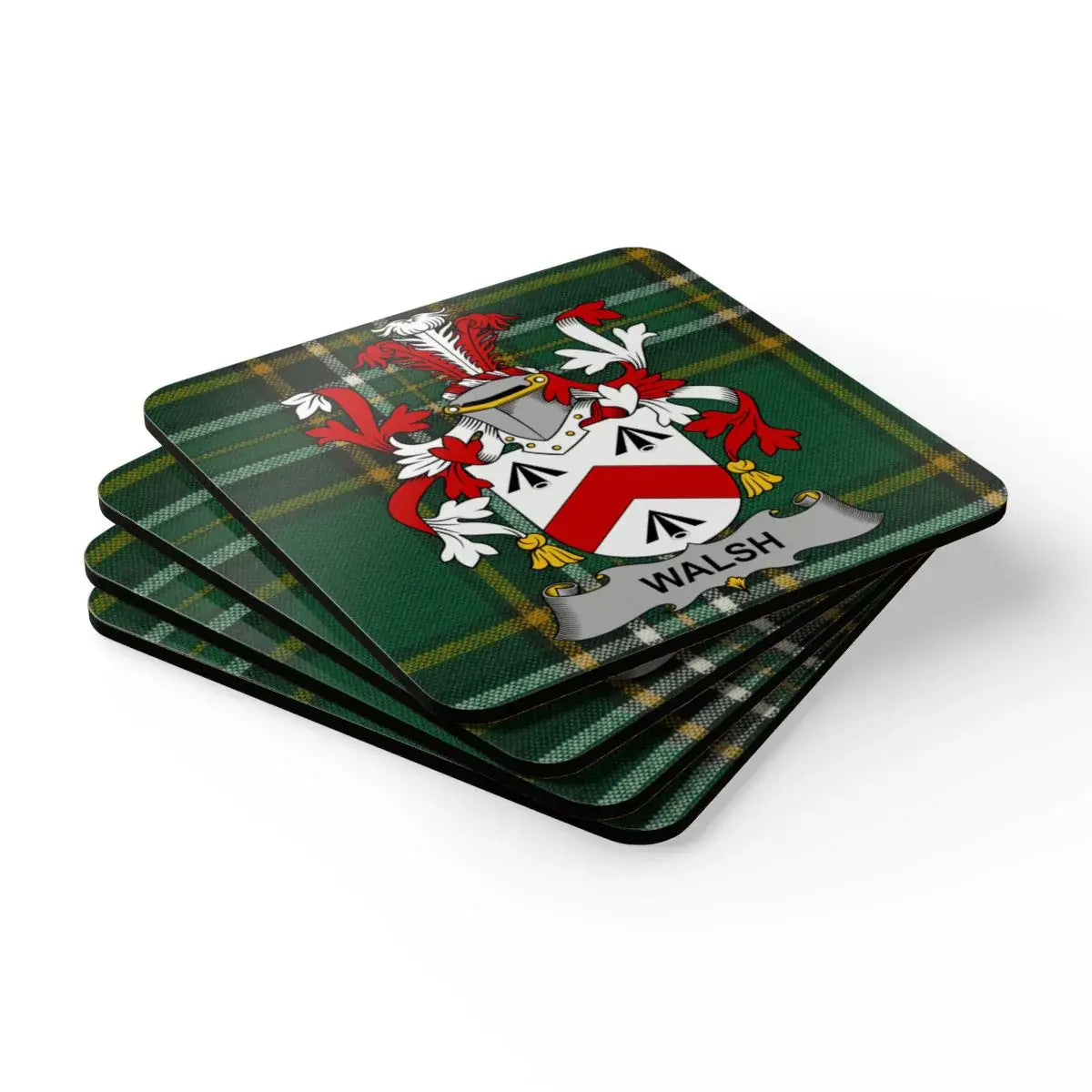 Personalized Family Crest Square Coaster Set product