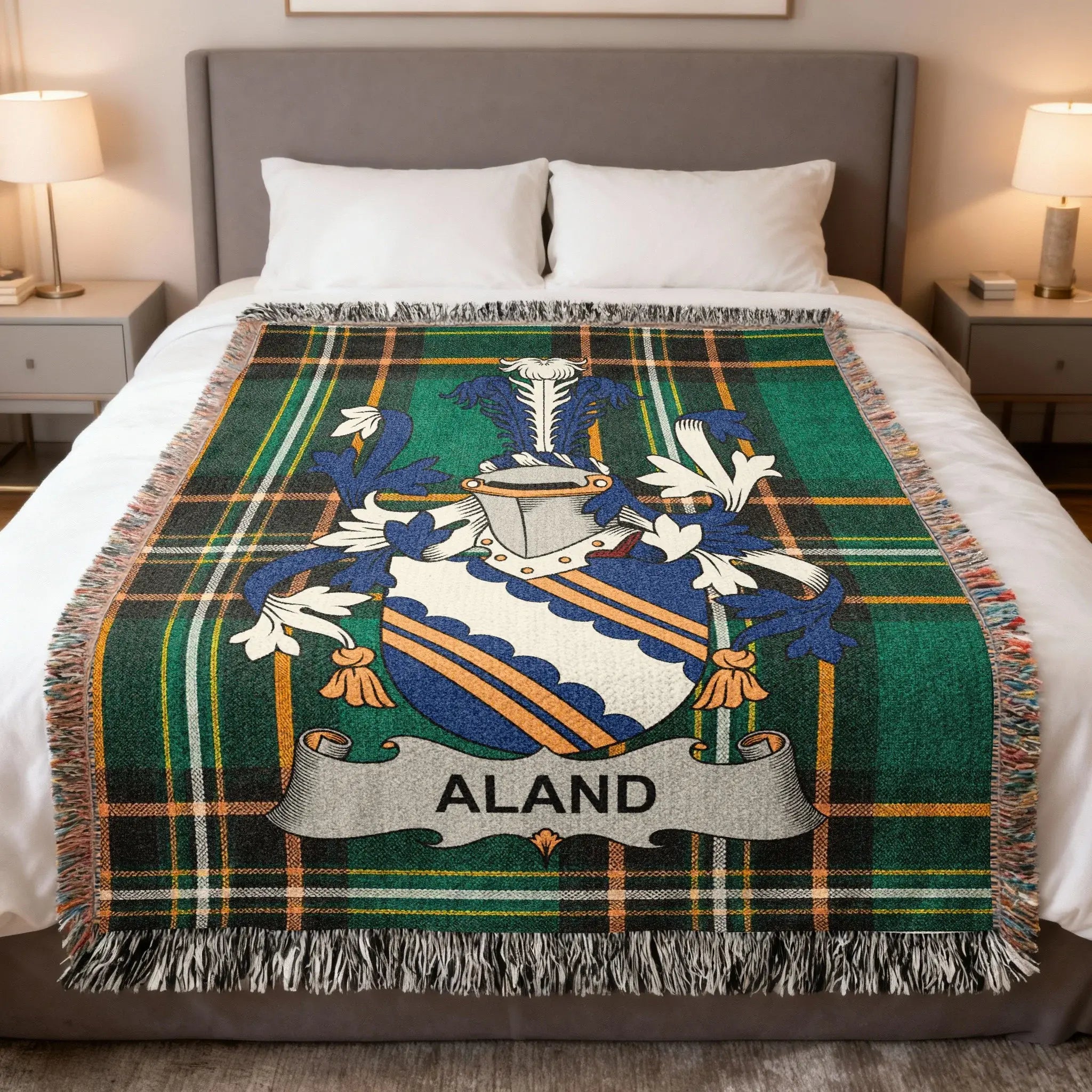 Aland Clan Tartan Plaid Family Crest Blanket product type