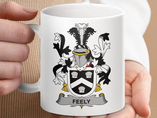 Feely Surname Irish Family Crest Mug - Celtic Ancestry Gifts