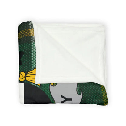 Cozy Green and Gold Patterned Blanket product