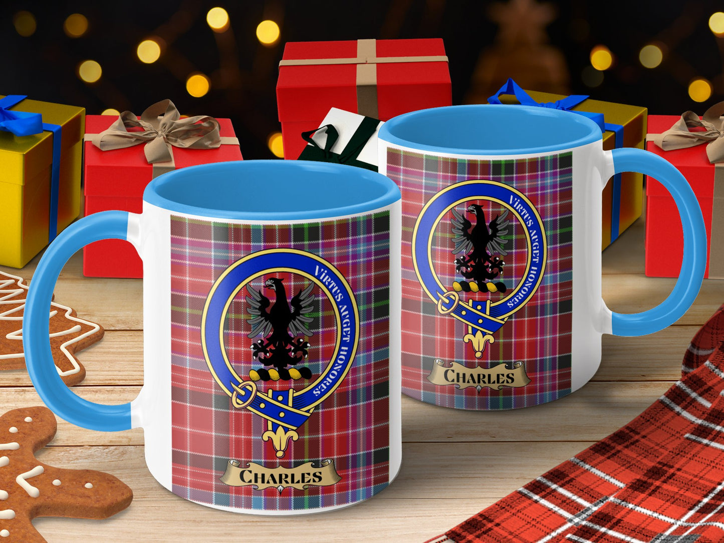 Clan Fergusson Scottish Tartan Crest Charles Mug - Living Stone Gifts