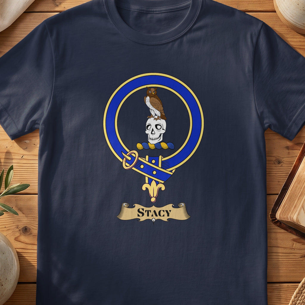 Stacy Scottish clan crest T-shirt in Navy